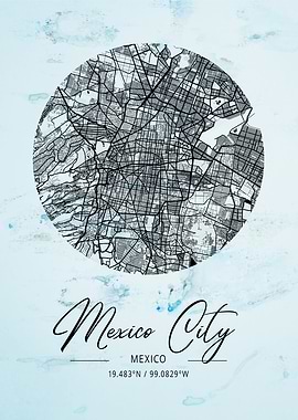 Mexico City Alpha Watercol