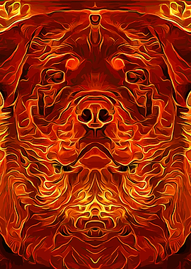 Rottweiler Burning