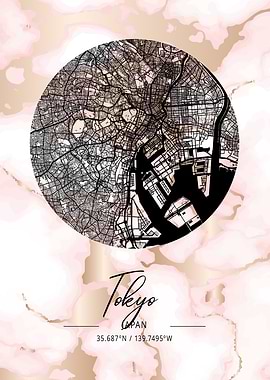 Tokyo City Map Japan