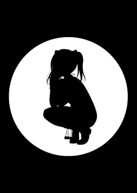 Anime girl Minimalism Art