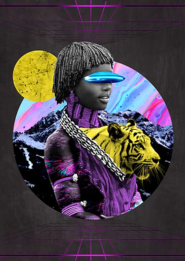 Tiger Woman Abstract