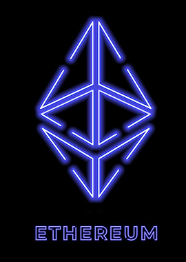 Ethereum Symbol neon