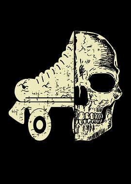 Roller Derby Girls Skull