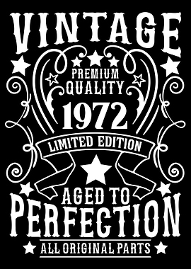 Vintage 1972 birthday