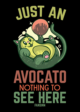 Cat loves avocado