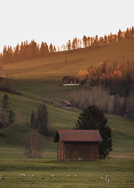 Rural Sunset Switzerland