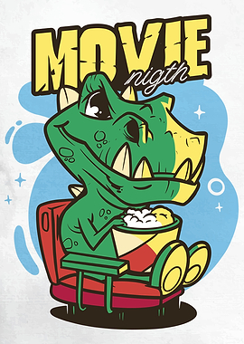 Movie Night T Rex Dino
