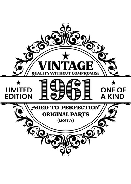 Vintage 1961 Birthday