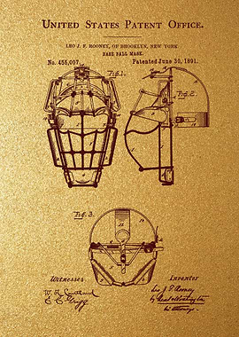 90 Baseball Mask Patent