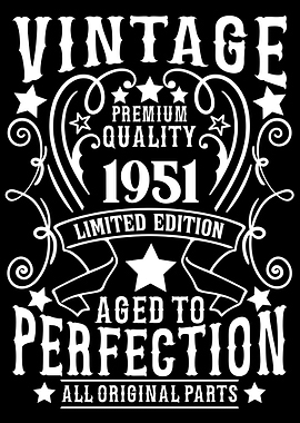 Vintage 1951 birthday