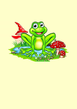 Cute Frog At The Pond