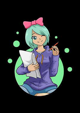 Anime Girl Sketching