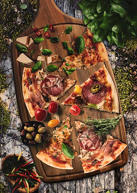 Pizza from the stone oven