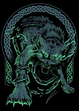 Norse Fenrir Viking Wolf