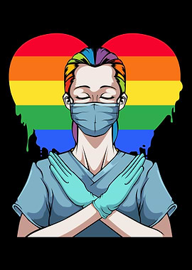 Rainbow Heart Gay Lesbian