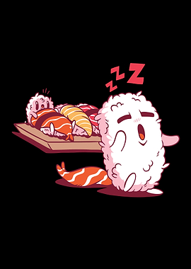 Kawaii sushi minimalistic