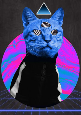 Psychedelic Trippy Cat