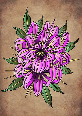 chrysanthemum tattoo japan