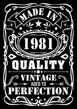 Vintage Made in 1981 Quote