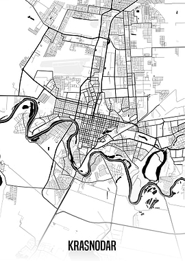 Krasnodar white map