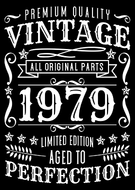 Vintage Born in 1979 Quote