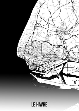 Le Havre white map