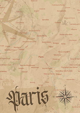 Paris City Pirate Map