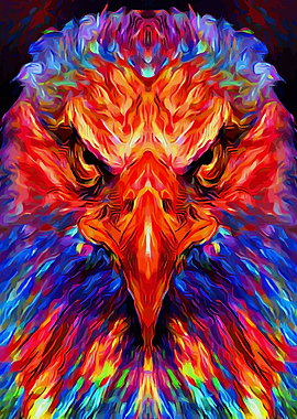 Eagle Colorful Art