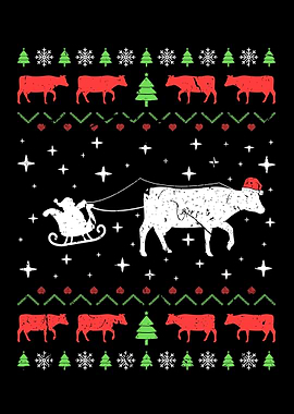 Cow Farmer Ugly Christmas