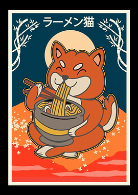Anime Cat Ramen Japan