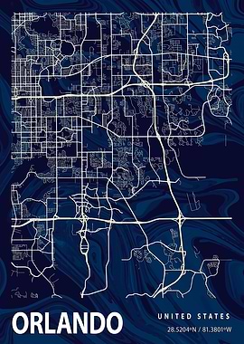 Orlando City Map USA