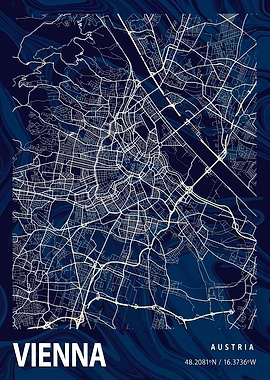 Vienna City Map Austria
