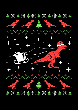 Trex Dinosaur Ugly Xmas