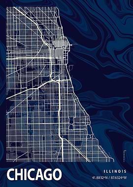 Chicago City Map USA