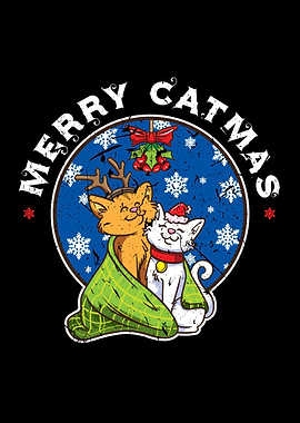 Merry Catmas Cat Couple