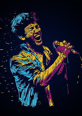 Abstract colorful Singer