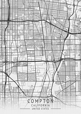 Compton California Map