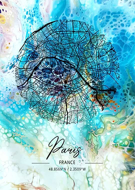 Paris City Map France