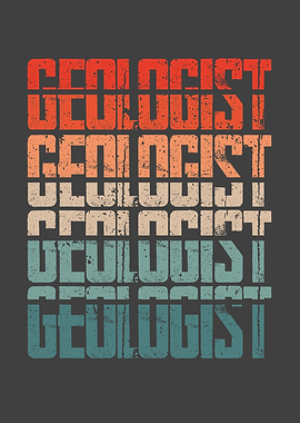 Geologist retro vintage
