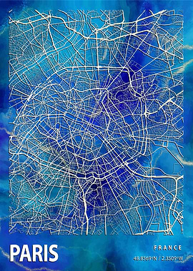 Paris City Map France