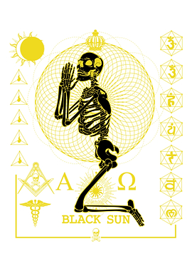 Black Sun Satan Praying