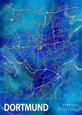 Dortmund City Map Germany