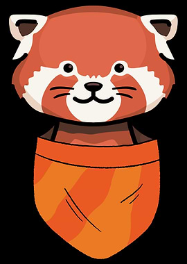 Funny Red Panda Pocket