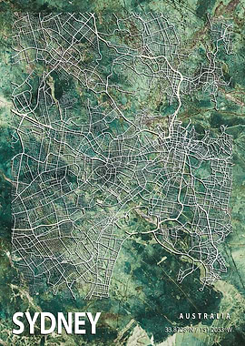 Sydney City Map Australia