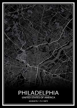 Philadelphia Black Map