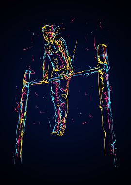 Abstract man calisthenic