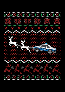 Xmas Police Car Policeman
