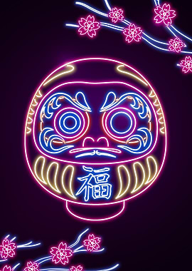 Neon Daruma