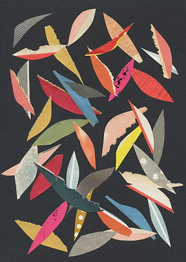 Falling Leaves Black