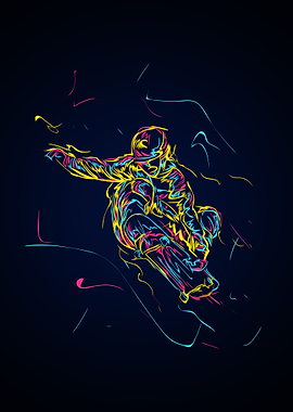 Abstract colorful Skating